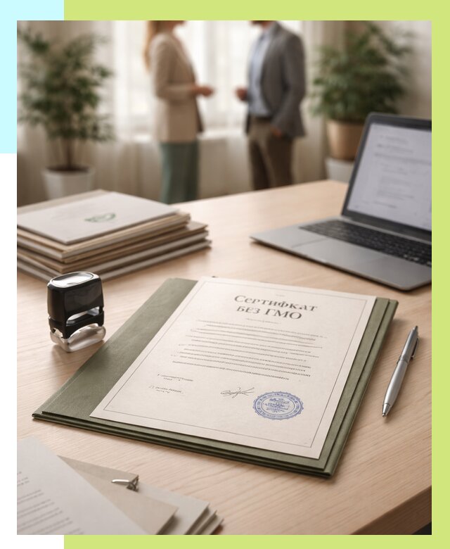 Сертификат без ГМО в Азнакаеве от 7697 р. оформить срочно Алешин-Знк