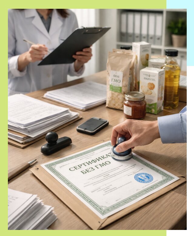 Получение сертификата Без ГМО для продукции в Азнакаеве